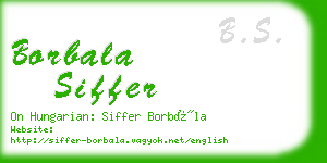 borbala siffer business card
